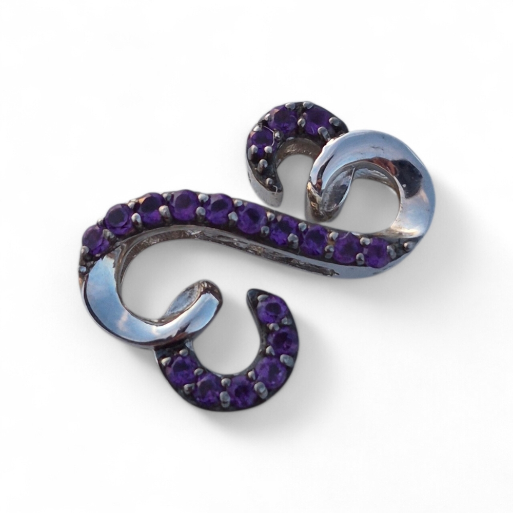 Chic Silver and Purple Necklace